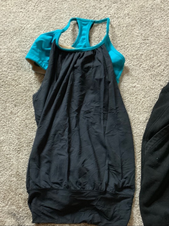 lululemon athletica Tops - lululemon athletica Black Tank Top with Teal Racerback